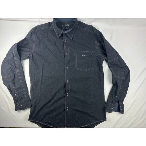 KUHL Bundle Lot of 2 Button Down Long Sleeve Shirt Mens M Charcoal Gray Nylon Ou - Picture 2 of 15